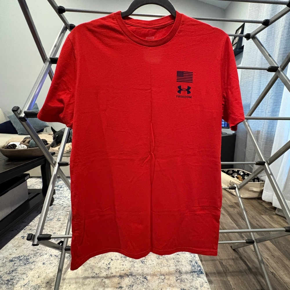 Under Armour Red Freedom Short Sleeve Tee